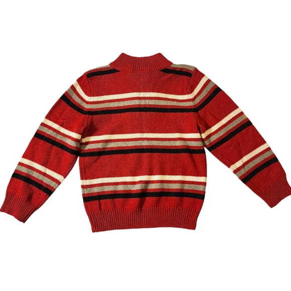 Sonoma Life Style Sweater Boys Red 1/4 Zip Long Sleeve 4T - Picture 3 of 4